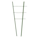 vidaXL Suport plante de grădină cu 3 inele, 5 buc, verde, 60 cm, oțel vidaXL Suport plante de grădină cu 3 inele, 5 buc, verde, 60 cm, oțel