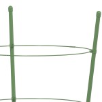 vidaXL Suport plante de grădină cu 3 inele, 5 buc, verde, 60 cm, oțel vidaXL Suport plante de grădină cu 3 inele, 5 buc, verde, 60 cm, oțel