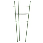 vidaXL Suport plante de grădină cu 3 inele, 5 buc, verde, 45 cm, oțel vidaXL Suport plante de grădină cu 3 inele, 5 buc, verde, 45 cm, oțel