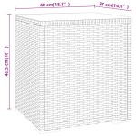 vidaXL Masă laterală, gri, 40x37x40,5 cm poliratan/sticlă securizată vidaXL Masă laterală, gri, 40x37x40,5 cm poliratan/sticlă securizată