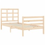 vidaXL Cadru de pat cu tăblie, 90x200 cm, lemn masiv vidaXL Cadru de pat cu tăblie, 90x200 cm, lemn masiv