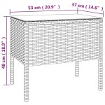 vidaXL Masă laterală, maro, 53x37x48 cm poliratan/sticlă securizată vidaXL Masă laterală, maro, 53x37x48 cm poliratan/sticlă securizată