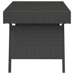 vidaXL Masă laterală pliantă, negru, 60x40x38 cm, poliratan vidaXL Masă laterală pliantă, negru, 60x40x38 cm, poliratan