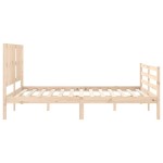 vidaXL Cadru de pat cu tăblie, king size, lemn masiv vidaXL Cadru de pat cu tăblie, king size, lemn masiv