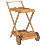 vidaXL Cărucior pentru ceai, 54x87x90 cm, lemn masiv de acacia vidaXL Cărucior pentru ceai, 54x87x90 cm, lemn masiv de acacia