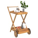 vidaXL Cărucior pentru ceai, 54x87x90 cm, lemn masiv de acacia vidaXL Cărucior pentru ceai, 54x87x90 cm, lemn masiv de acacia