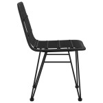 vidaXL Scaune de grădină 2 buc., negru, 48x62x84 cm, ratan PE vidaXL Scaune de grădină 2 buc., negru, 48x62x84 cm, ratan PE