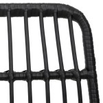 vidaXL Scaune de grădină 2 buc., negru, 48x62x84 cm, ratan PE vidaXL Scaune de grădină 2 buc., negru, 48x62x84 cm, ratan PE