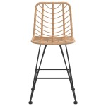 vidaXL Taburete de bar, 2 buc., 45x56x103,5 cm, ratan PE și oțel