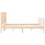 vidaXL Cadru de pat cu tăblie, king size, lemn masiv vidaXL Cadru de pat cu tăblie, king size, lemn masiv