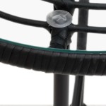 vidaXL Masă de bucătărie, Ø50 cm , sticlă securizată și oțel vidaXL Masă de bucătărie, Ø50 cm , sticlă securizată și oțel