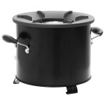 vidaXL Aragaz cu lemne pentru camping, negru, 36x26x22,5 cm, metal vidaXL Aragaz cu lemne pentru camping, negru, 36x26x22,5 cm, metal