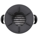 vidaXL Aragaz cu lemne pentru camping, negru, 36x26x22,5 cm, metal vidaXL Aragaz cu lemne pentru camping, negru, 36x26x22,5 cm, metal
