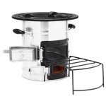 vidaXL Aragaz cu lemne pentru camping, argintiu, 51,5x35x30,5 cm, oțel vidaXL Aragaz cu lemne pentru camping, argintiu, 51,5x35x30,5 cm, oțel