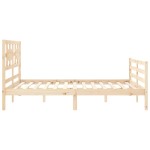 vidaXL Cadru de pat cu tăblie, king size, lemn masiv vidaXL Cadru de pat cu tăblie, king size, lemn masiv
