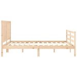 vidaXL Cadru de pat cu tăblie, king size, lemn masiv vidaXL Cadru de pat cu tăblie, king size, lemn masiv
