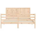 vidaXL Cadru de pat cu tăblie, king size, lemn masiv vidaXL Cadru de pat cu tăblie, king size, lemn masiv