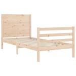 vidaXL Cadru de pat cu tăblie, 100x200 cm, lemn masiv vidaXL Cadru de pat cu tăblie, 100x200 cm, lemn masiv