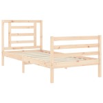 vidaXL Cadru de pat cu tăblie, 90x200 cm, lemn masiv vidaXL Cadru de pat cu tăblie, 90x200 cm, lemn masiv