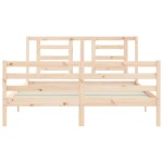 vidaXL Cadru de pat cu tăblie, king size, lemn masiv vidaXL Cadru de pat cu tăblie, king size, lemn masiv