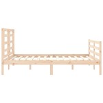 vidaXL Cadru de pat cu tăblie, king size, lemn masiv vidaXL Cadru de pat cu tăblie, king size, lemn masiv