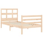 vidaXL Cadru de pat cu tăblie, 90x200 cm, lemn masiv vidaXL Cadru de pat cu tăblie, 90x200 cm, lemn masiv