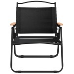 vidaXL Scaune de camping, 2 buc., negru, 54x43x59 cm, țesătură Oxford