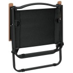 vidaXL Scaune de camping, 2 buc., negru, 54x43x59 cm, țesătură Oxford