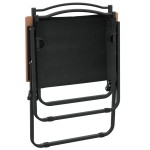 vidaXL Scaune de camping, 2 buc., negru, 54x55x78 cm, țesătură Oxford