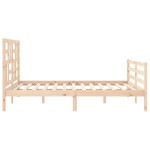 vidaXL Cadru de pat cu tăblie, king size, lemn masiv vidaXL Cadru de pat cu tăblie, king size, lemn masiv