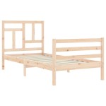 vidaXL Cadru de pat cu tăblie, 90x200 cm, lemn masiv vidaXL Cadru de pat cu tăblie, 90x200 cm, lemn masiv