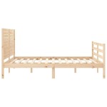 vidaXL Cadru de pat cu tăblie, king size, lemn masiv vidaXL Cadru de pat cu tăblie, king size, lemn masiv