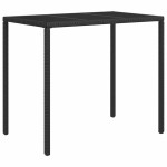 vidaXL Set mobilier relaxare grădină 4 piese cu perne poliratan negru