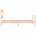 vidaXL Cadru de pat cu tăblie, 90x200 cm, lemn masiv vidaXL Cadru de pat cu tăblie, 90x200 cm, lemn masiv