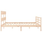 vidaXL Cadru de pat cu tăblie, king size, lemn masiv vidaXL Cadru de pat cu tăblie, king size, lemn masiv