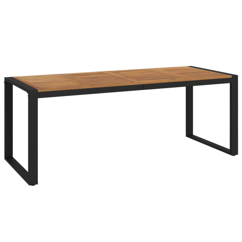 vidaXL Masă grădină picioare formă de U 200x90x75 cm lemn masiv acacia