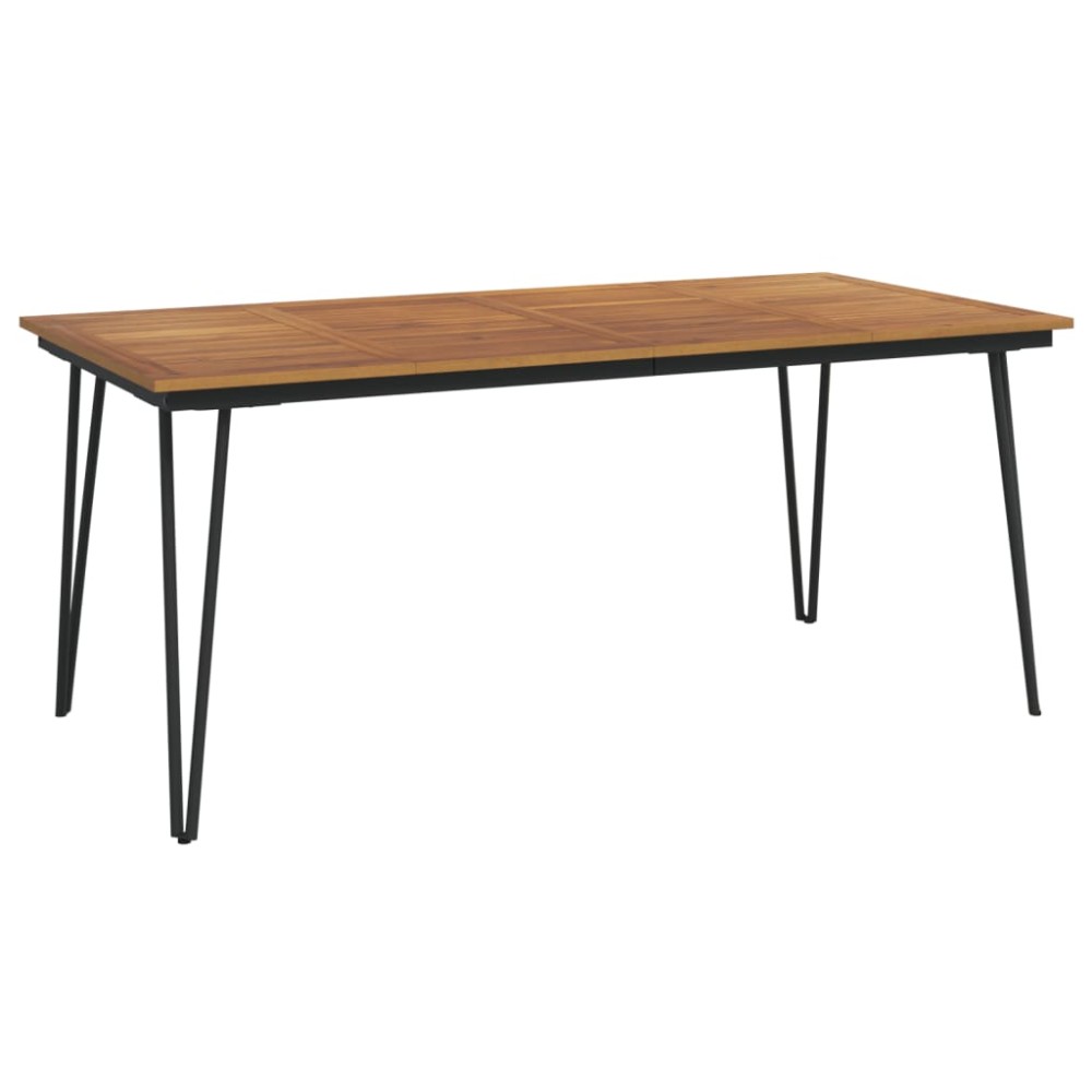vidaXL Masă grădină picioare formă ac de păr 180x90x75 cm, lemn acacia