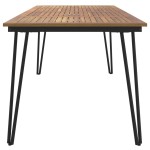 vidaXL Masă grădină picioare formă ac de păr 180x90x75 cm, lemn acacia