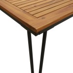 vidaXL Masă grădină picioare formă ac de păr 180x90x75 cm, lemn acacia
