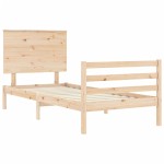 vidaXL Cadru de pat cu tăblie, 100x200 cm, lemn masiv vidaXL Cadru de pat cu tăblie, 100x200 cm, lemn masiv