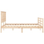 vidaXL Cadru de pat cu tăblie, king size, lemn masiv vidaXL Cadru de pat cu tăblie, king size, lemn masiv