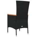 vidaXL Scaune de grădină cu perne, 4 buc., negru, poliratan vidaXL Scaune de grădină cu perne, 4 buc., negru, poliratan