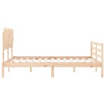 vidaXL Cadru de pat cu tăblie, king size, lemn masiv vidaXL Cadru de pat cu tăblie, king size, lemn masiv