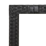 vidaXL Masă grădină blat din lemn, negru, poliratan/ lemn masiv acacia vidaXL Masă grădină blat din lemn, negru, poliratan/ lemn masiv acacia
