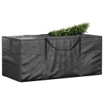 vidaXL Geantă depozitare brad de Crăciun negru 150x75x75cm polietilenă