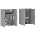 vidaXL Dulap cu montaj pe perete, 2 buc, gri beton, 69,5x34x90 cm vidaXL Dulap cu montaj pe perete, 2 buc, gri beton, 69,5x34x90 cm