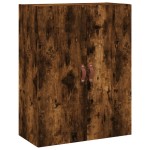 vidaXL Dulapuri montate pe perete, 2 buc, stejar afumat, 69,5x34x90 cm