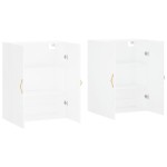 vidaXL Dulapuri cu montaj pe perete, 2 buc, alb, 69,5x34x90 cm
