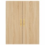 vidaXL Dulapuri montate pe perete, 2 buc, stejar sonoma, 69,5x34x90 cm