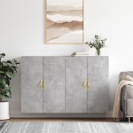 vidaXL Dulap cu montaj pe perete, 2 buc, gri beton, 69,5x34x90 cm vidaXL Dulap cu montaj pe perete, 2 buc, gri beton, 69,5x34x90 cm